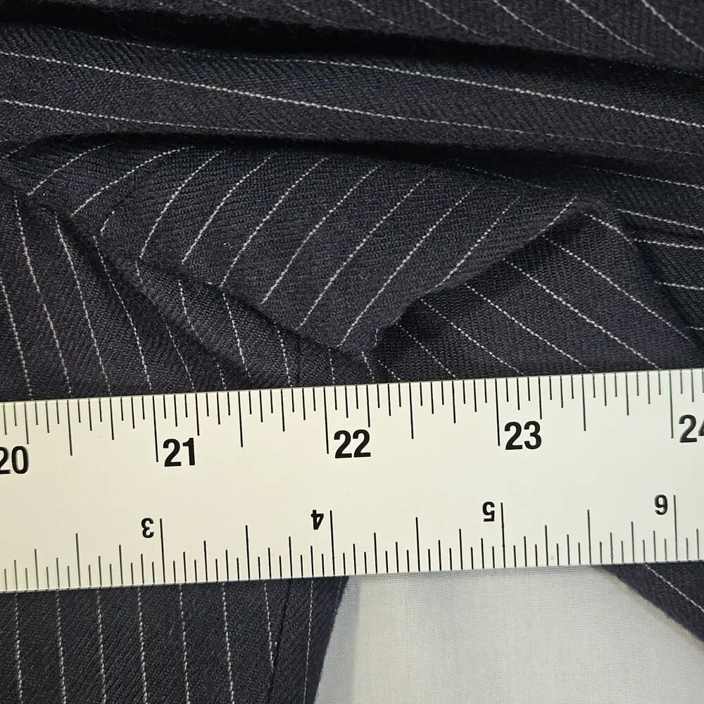 VTG 80s Brooks Brothers Suit Jacket Blazer Mens 42L Pinstripe Navy USA Union